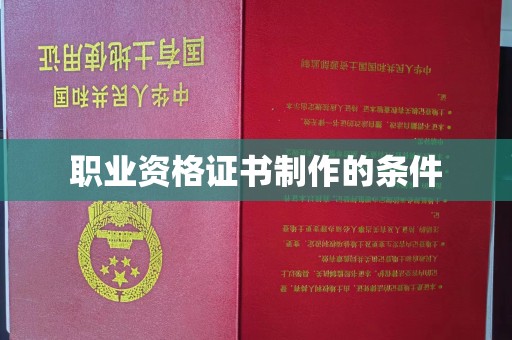 彰武职业资格证书制作的条件